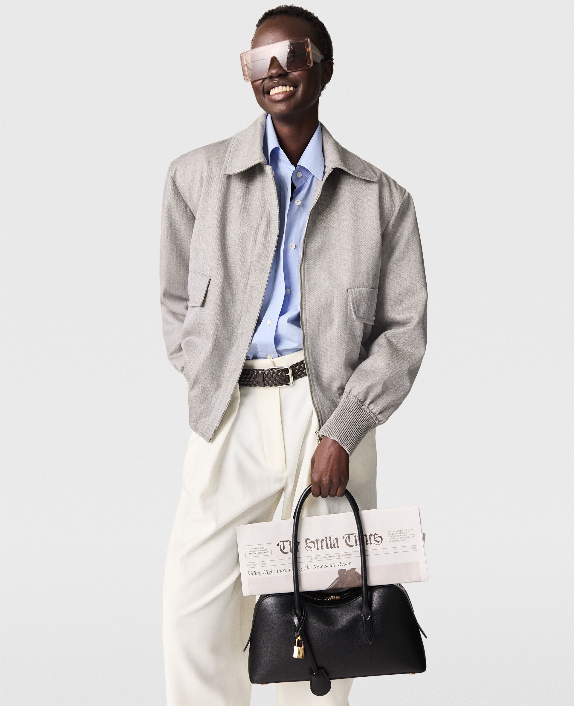 Boxy Collared Bomber Jacket - 7