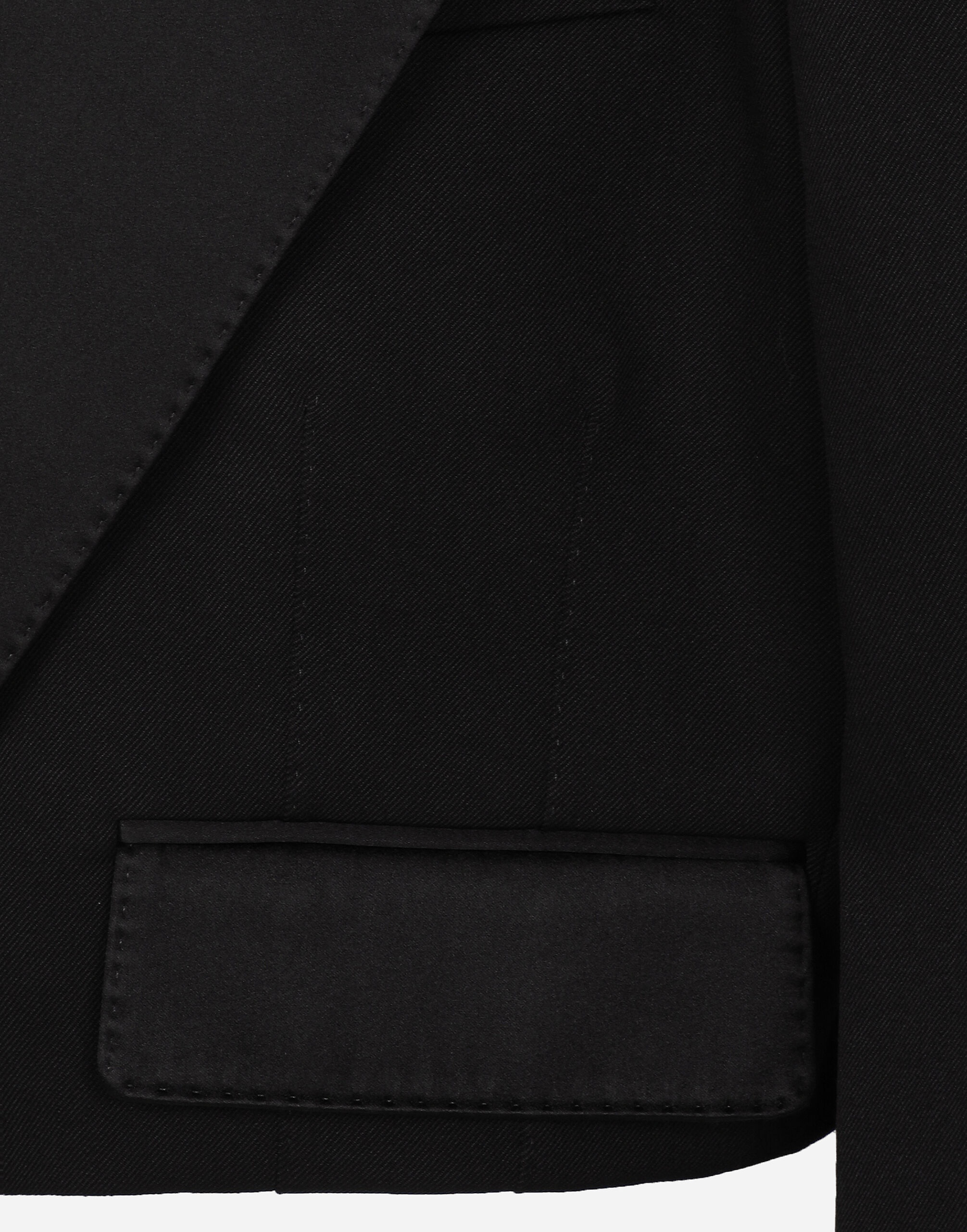 ジャケット Dolce & Gabbana Spencer Wool Gabardine Tuxedo Single-breasted wool gabardine Spencer tuxedo jacket in