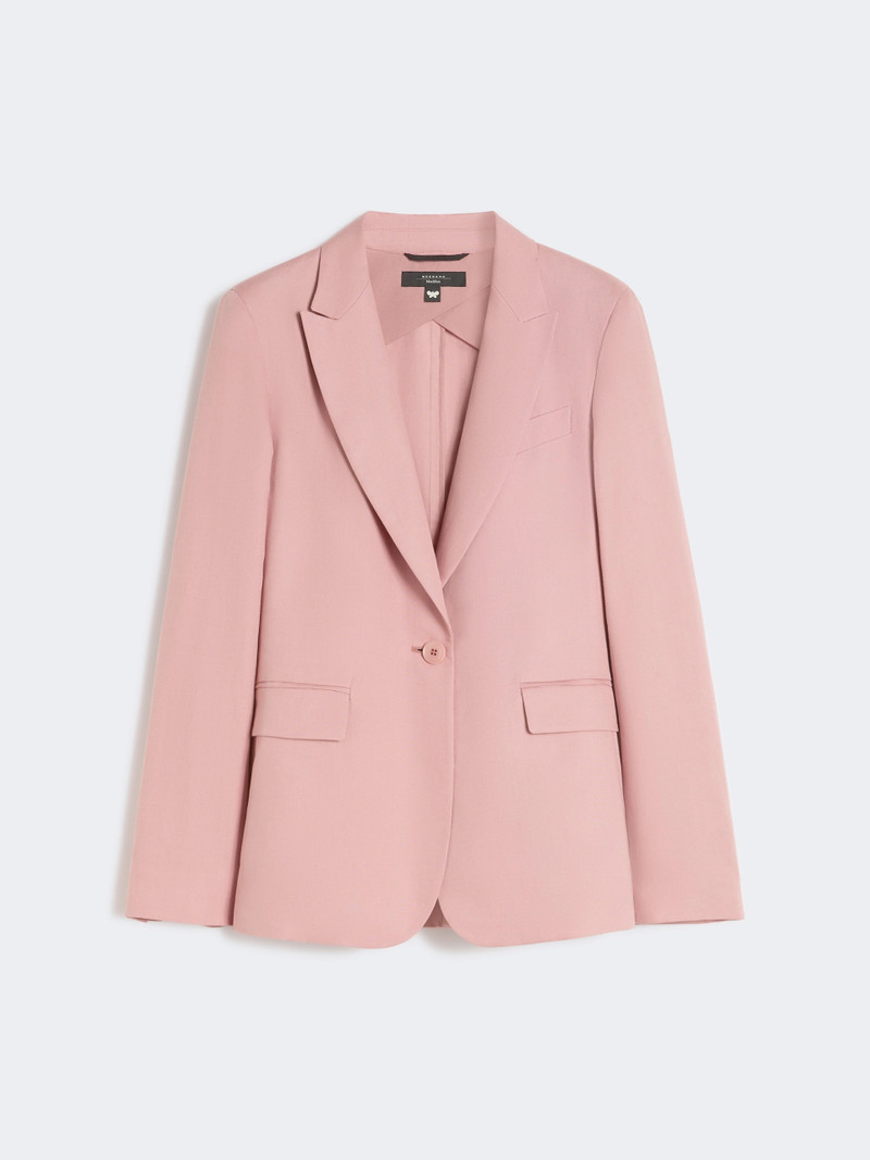 ORCHE Linen and cotton canvas blazer - ANTIQUE ROSE 1