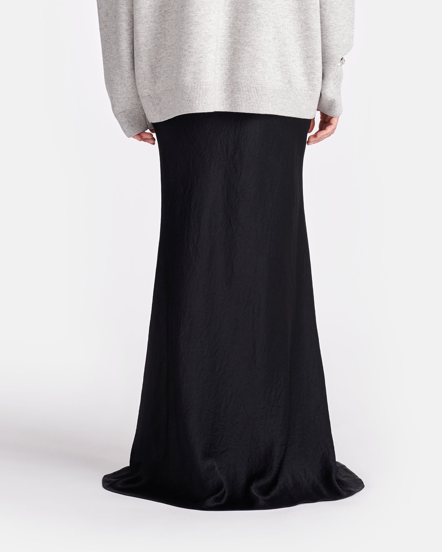 Crinkled-Satin Maxi Skirt - 5
