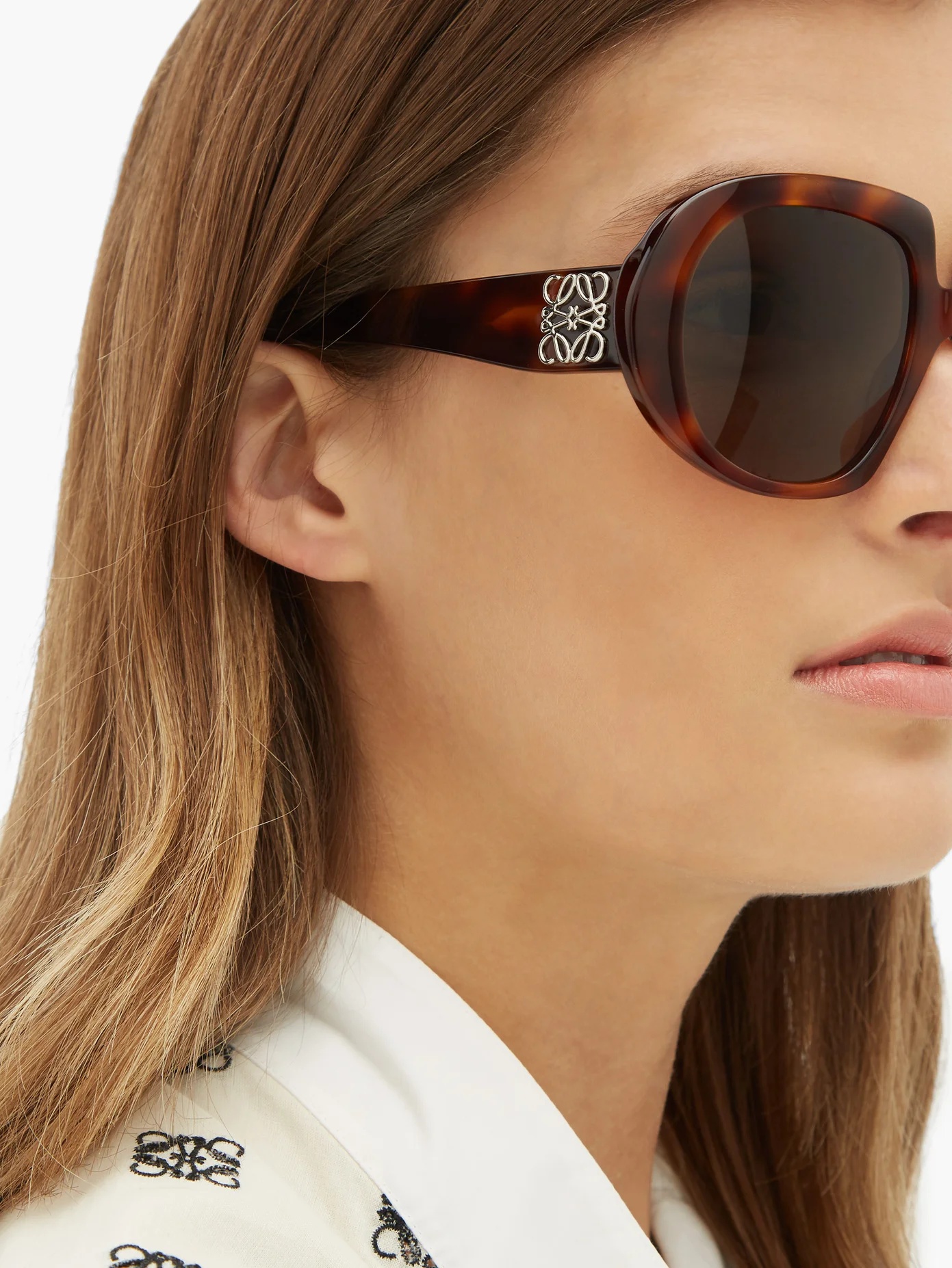 Oversized tortoiseshell-effect acetate sunglasses - 3