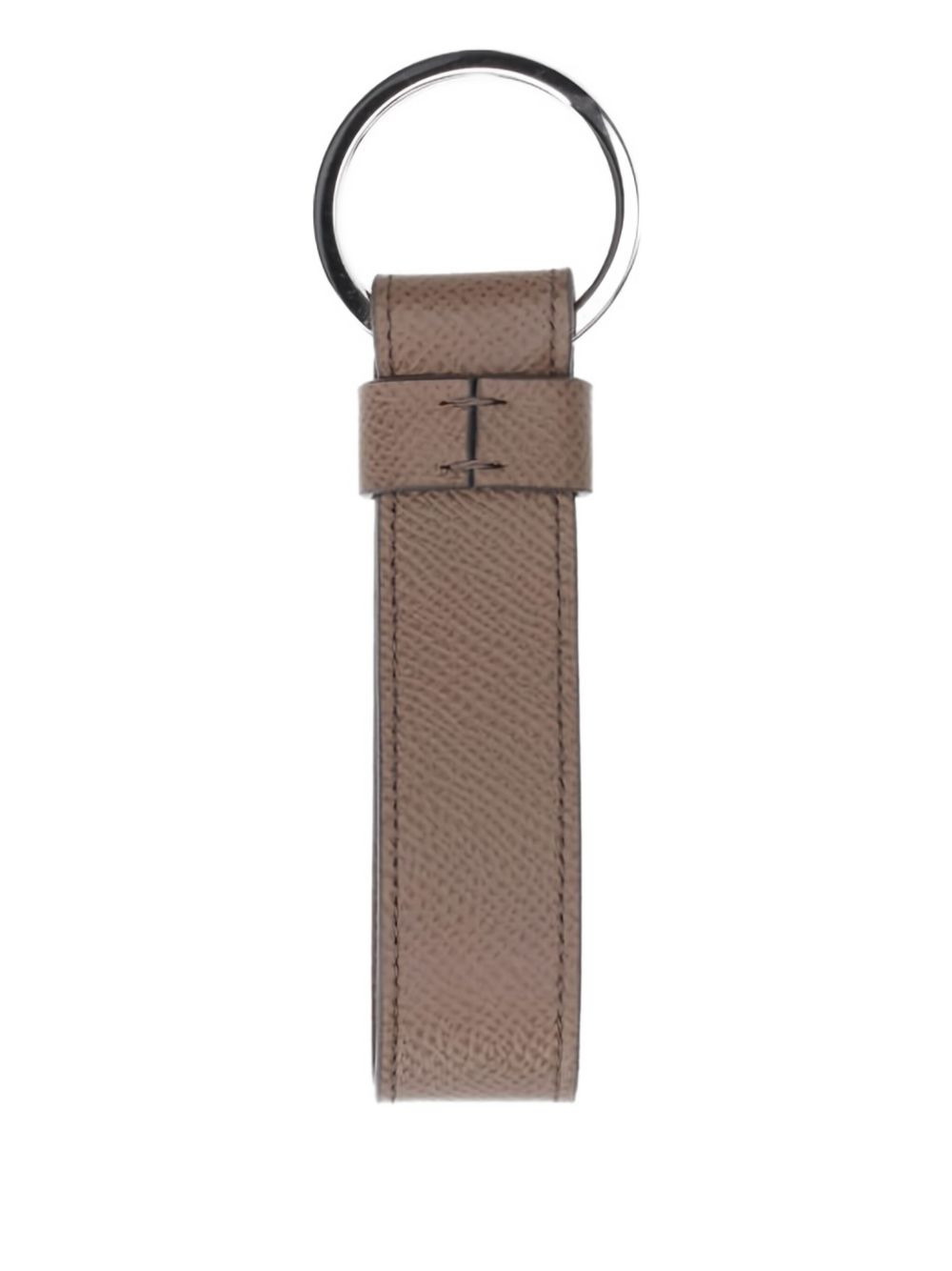 logo-plaque leather keyring - 3