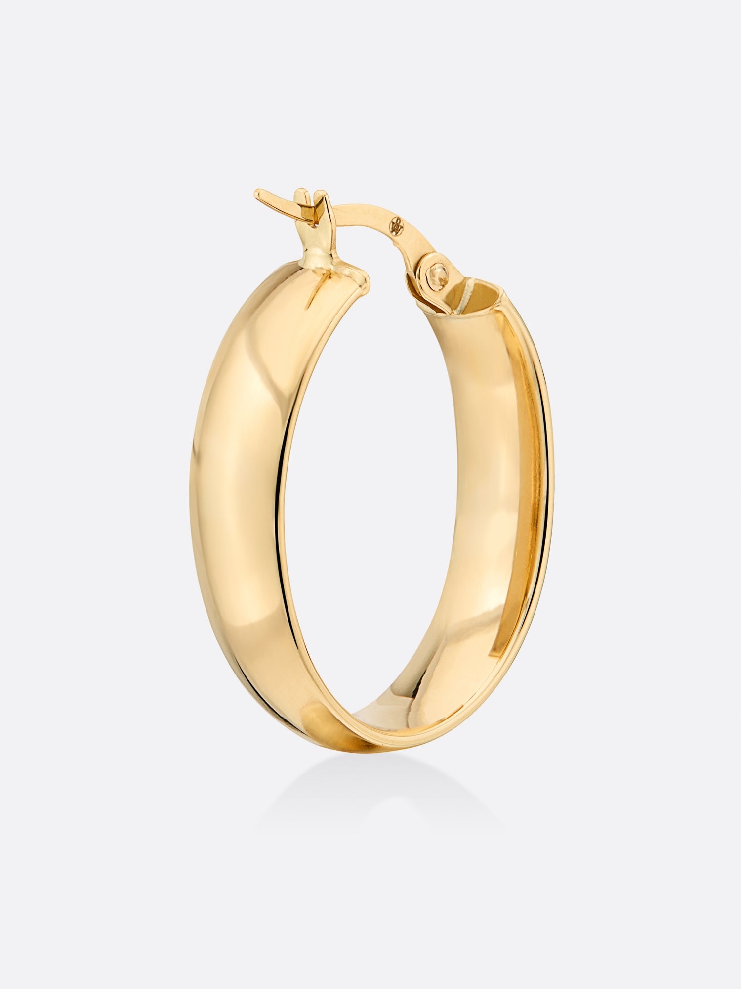 Icons Yellow Gold Oval Hoop Earrings - 4