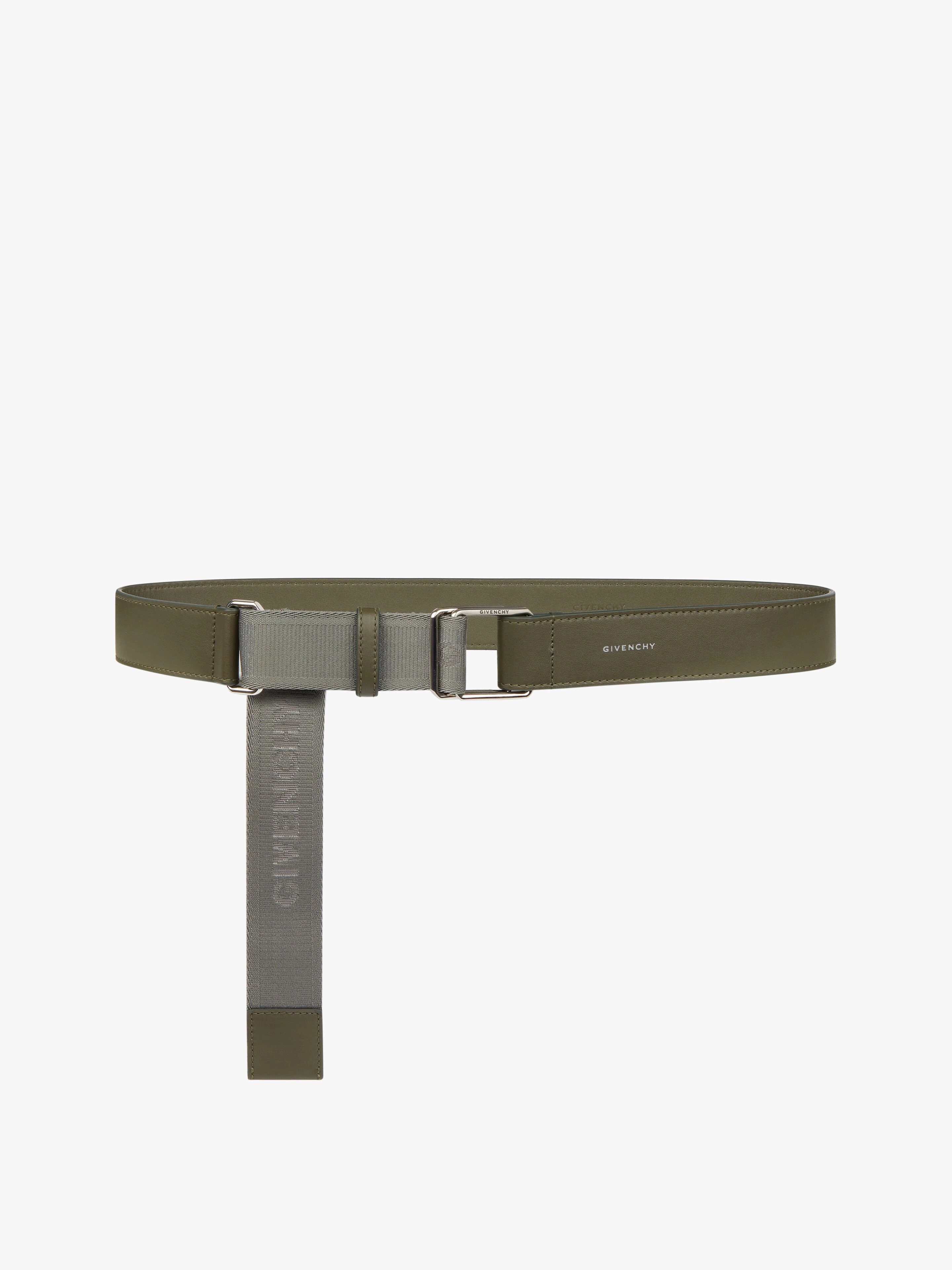 GIVENCHY BELT IN LEATHER AND CANVAS - 1