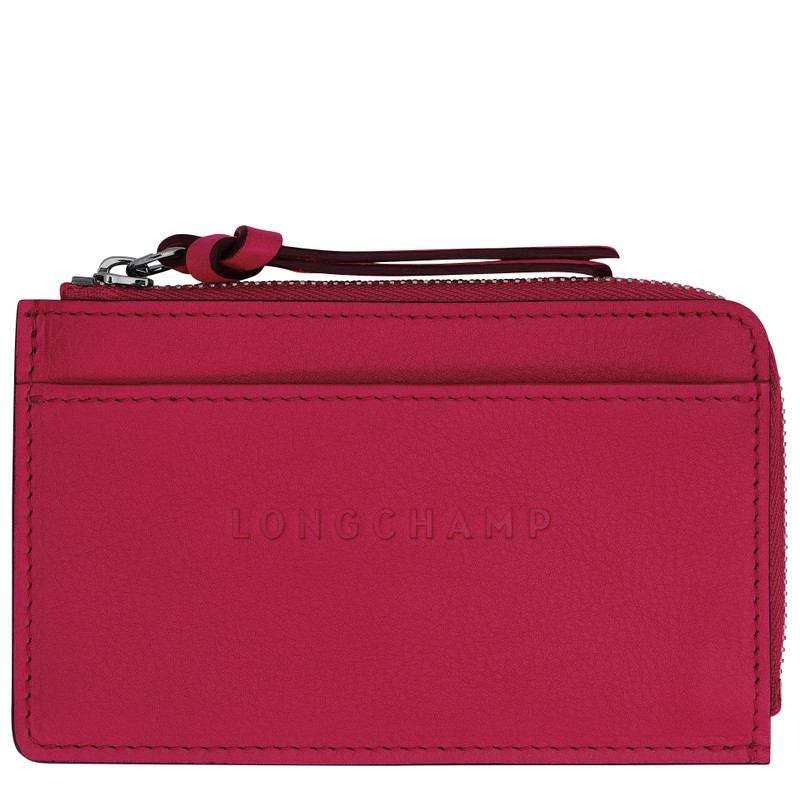 Longchamp 3D Card holder Magenta - Leather 1