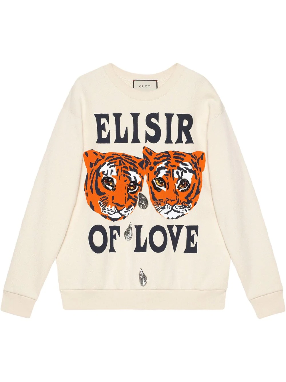 tiger print sweatshirt - 1