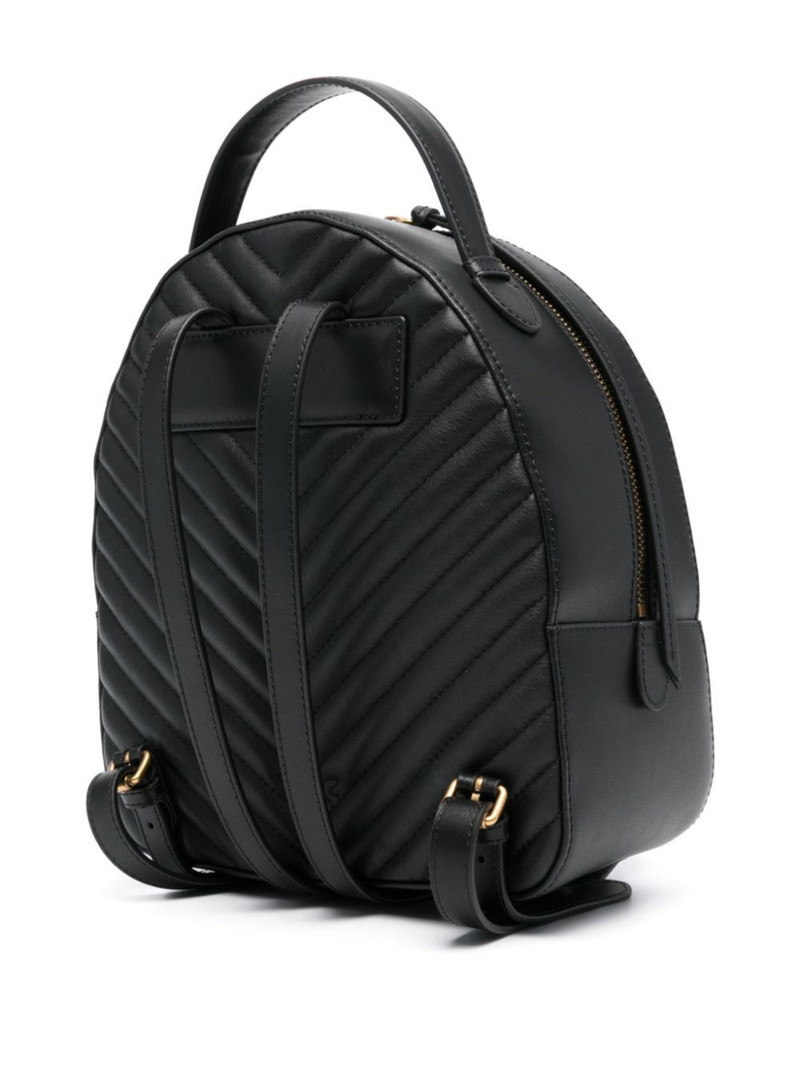Love chevron leather backpack 5