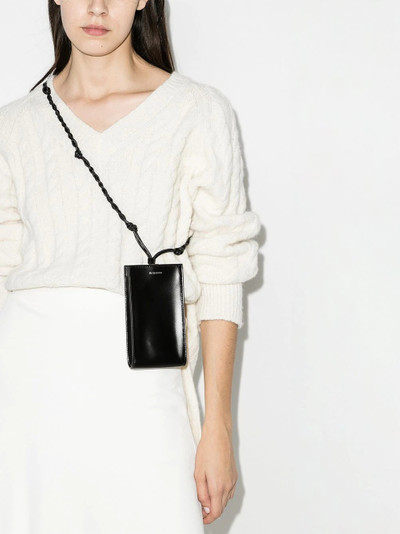 Jil Sander small Tangle leather cross body bag outlook