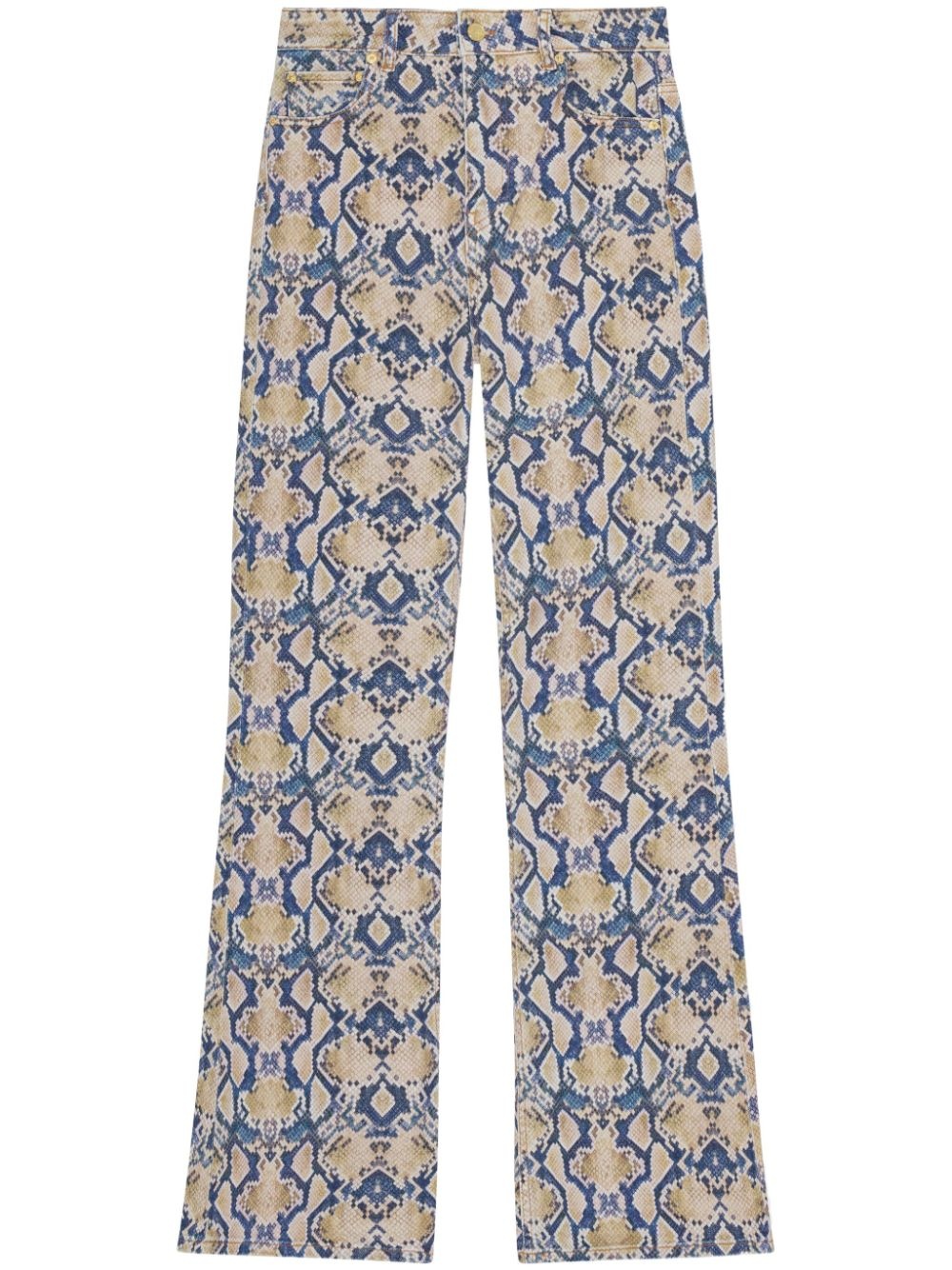 graphic-print straight-leg jeans - 1