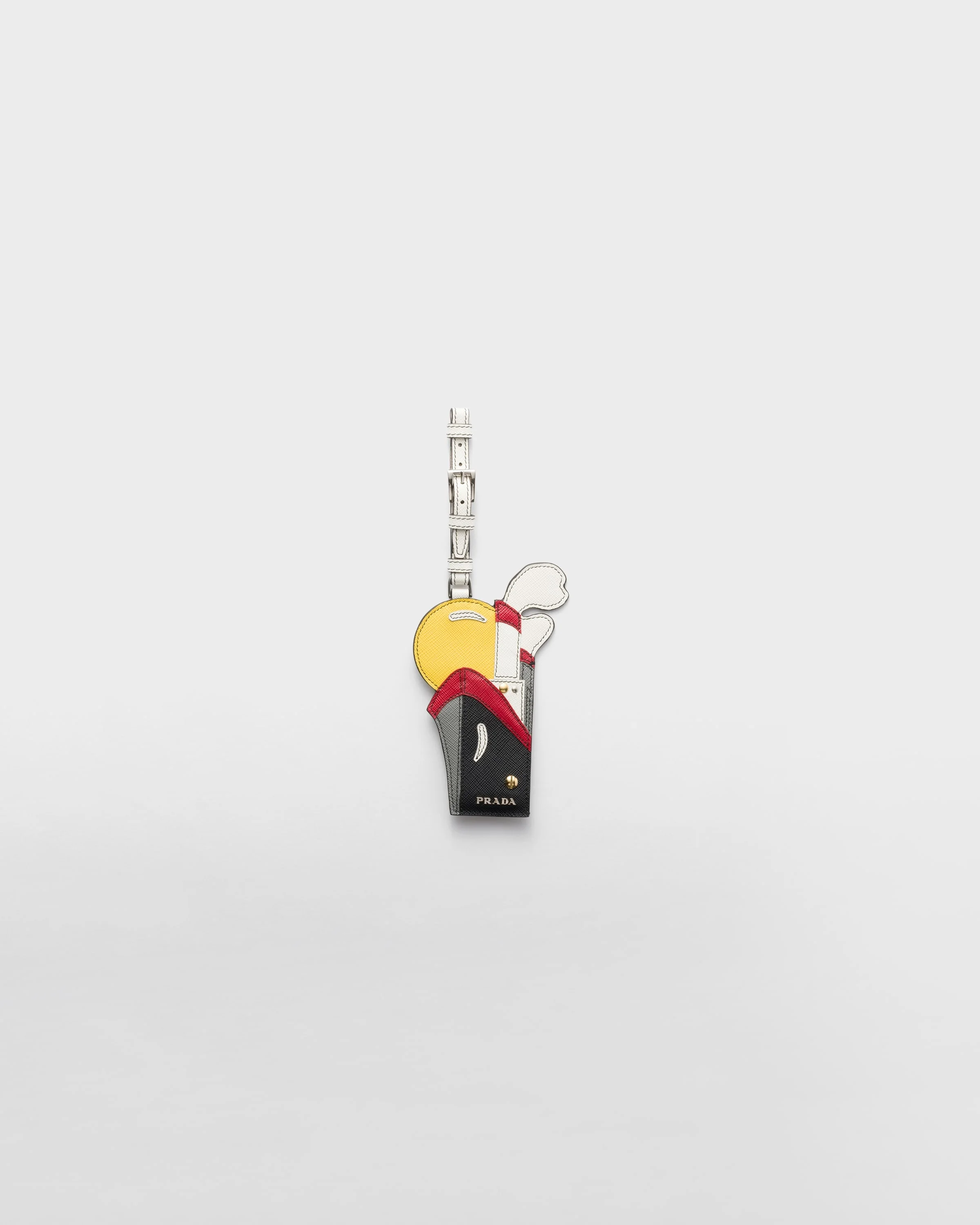 Saffiano leather name tag - 1