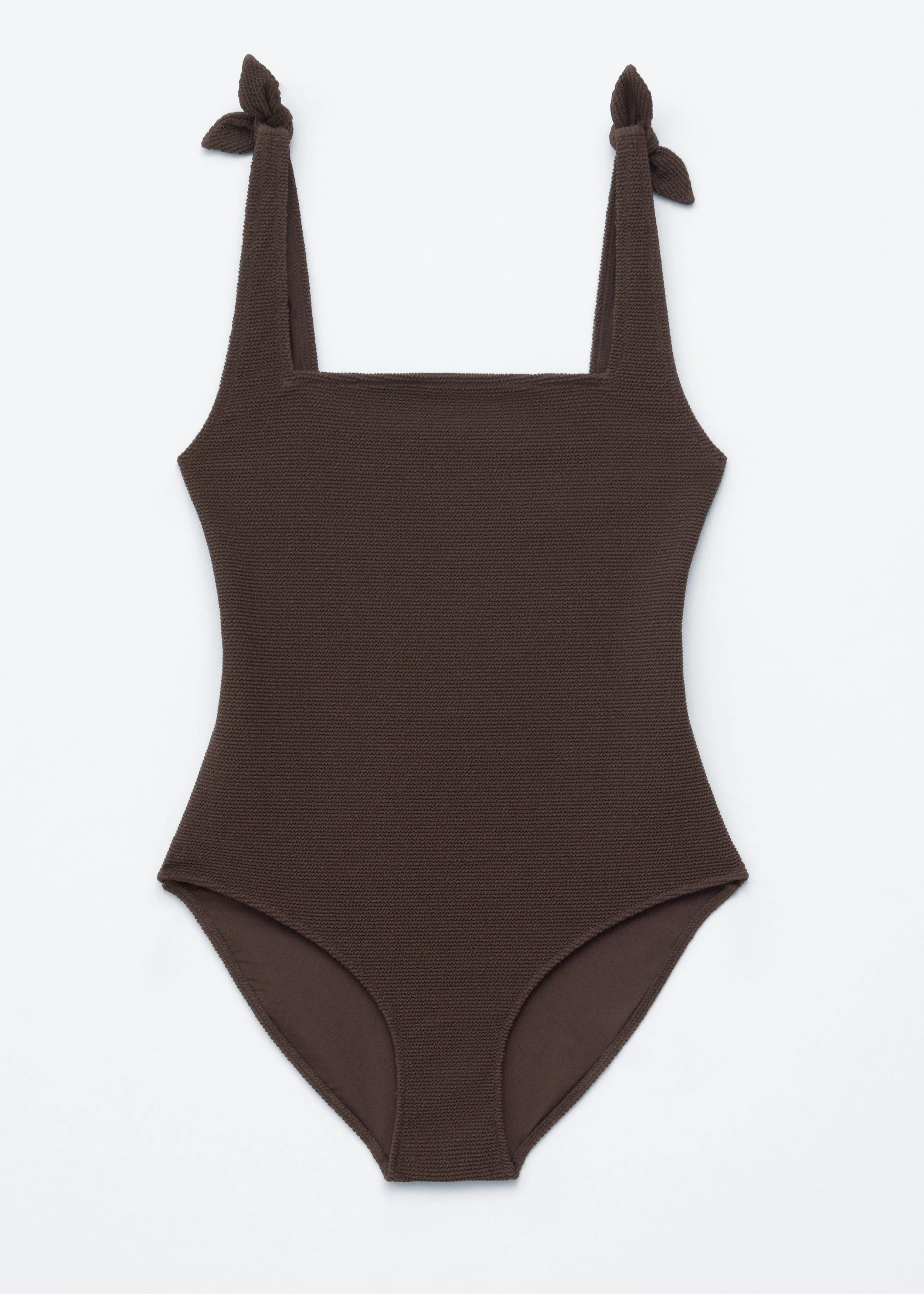 Textured Bow Tie Swimsuit - 1