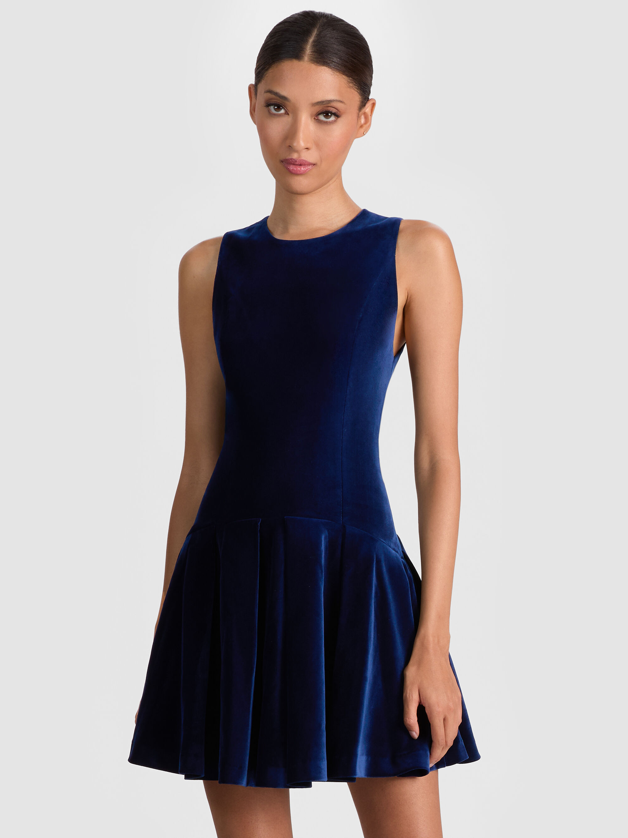 ADLEY VELVET MINI DRESS - 5