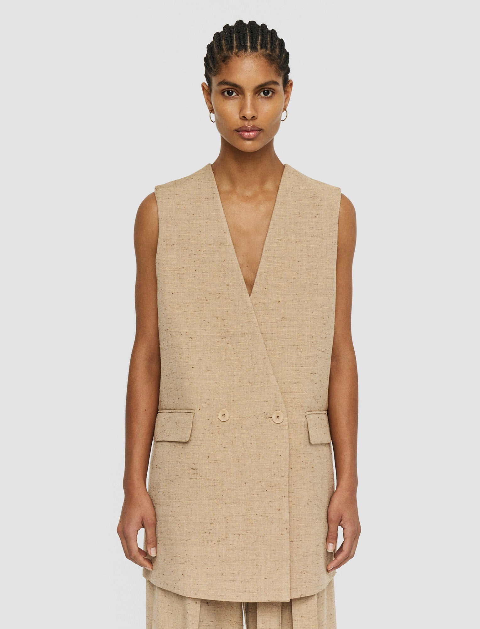 Speckled Silk Linen Arago Waistcoat - 3
