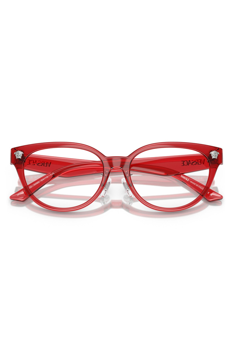 Versace 54mm Pillow Optical Glasses in Trans Red 4