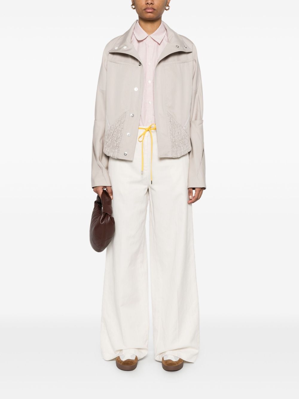 contrasting-belt trousers - 2