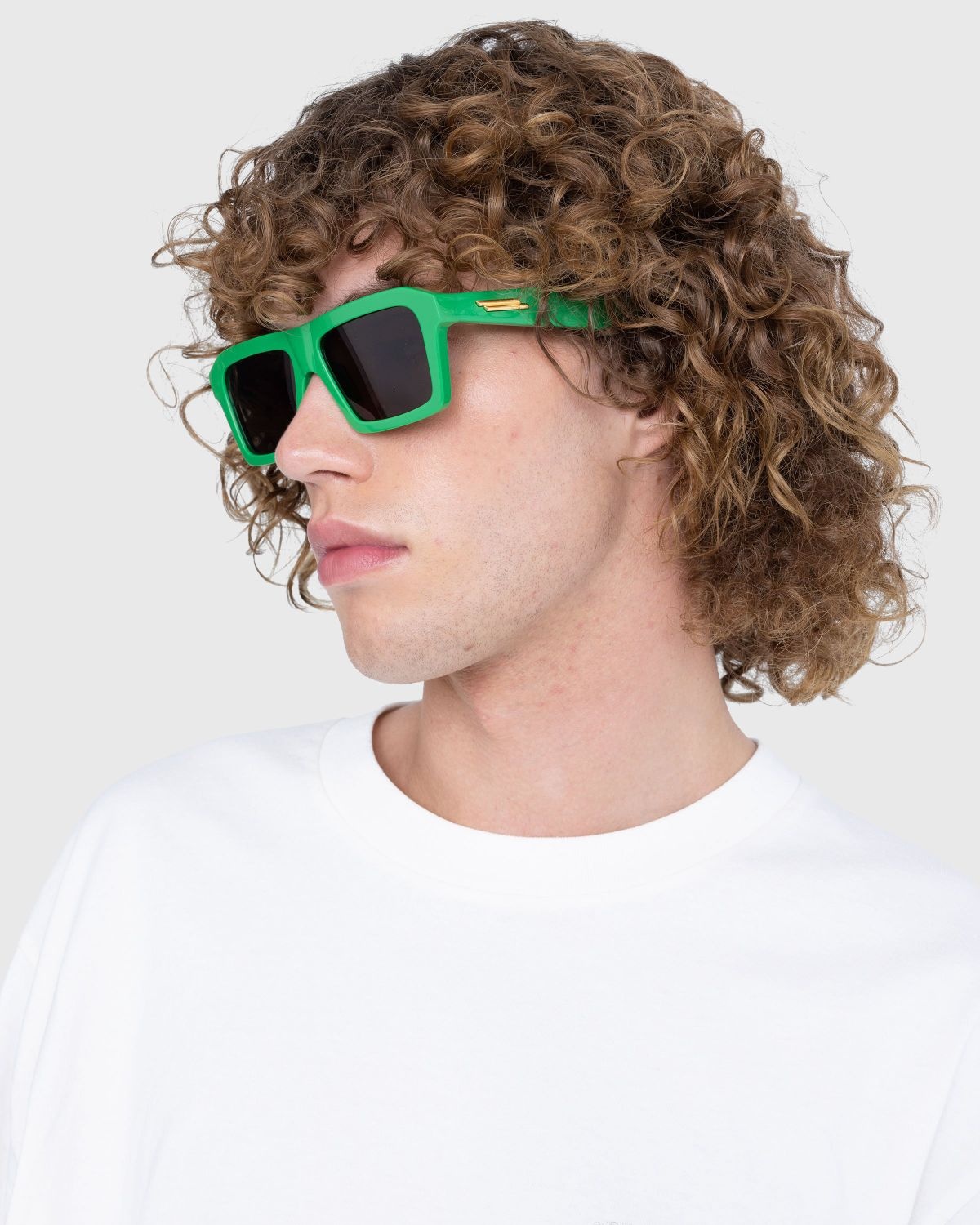 Bottega Veneta – Classic Square Sunglasses Green/Green - 4