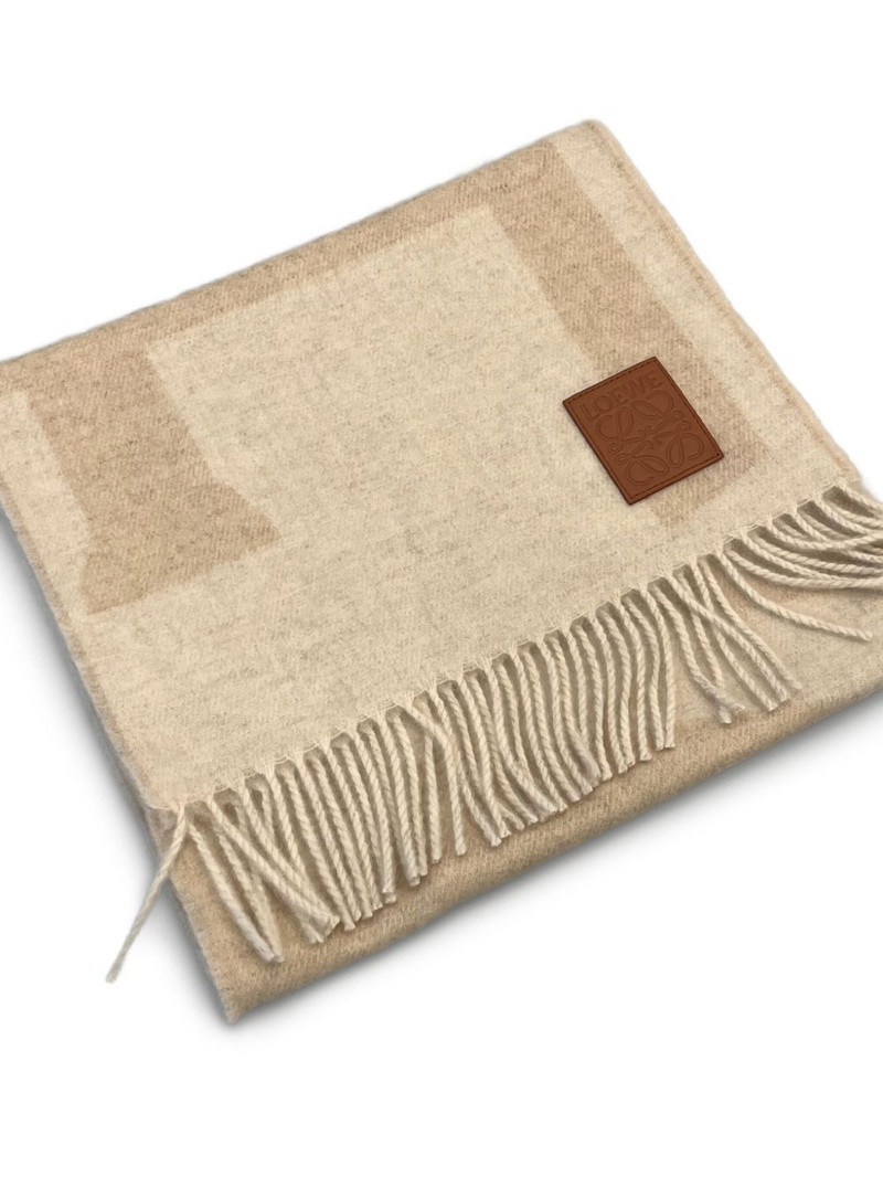 Loewe fringed logo scarf outlook