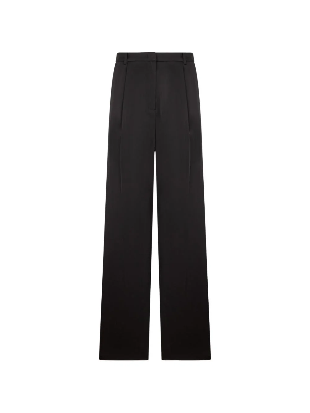 pleated satin-finish trousers - 1