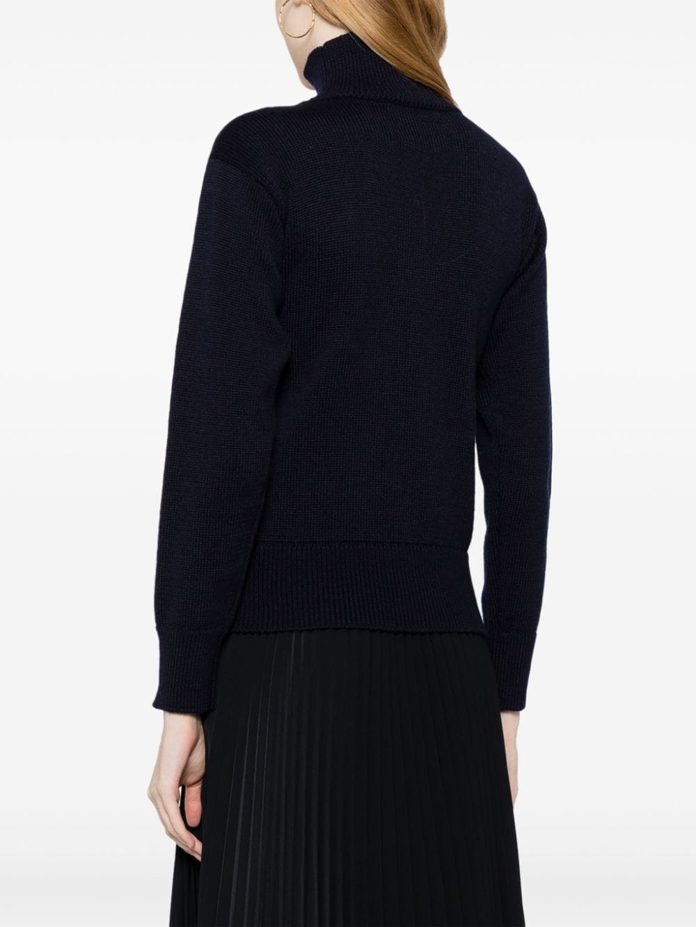 logo-patch high-neck jumper - 4