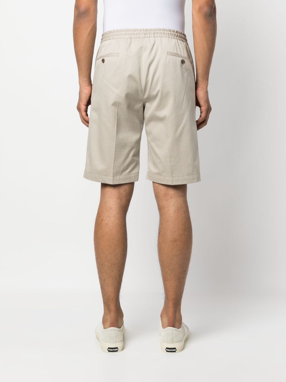 drawstring-waist chino shorts - 4