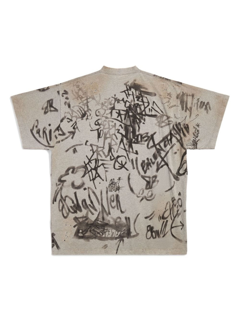 BALENCIAGA Skater graffiti-print T-shirt outlook