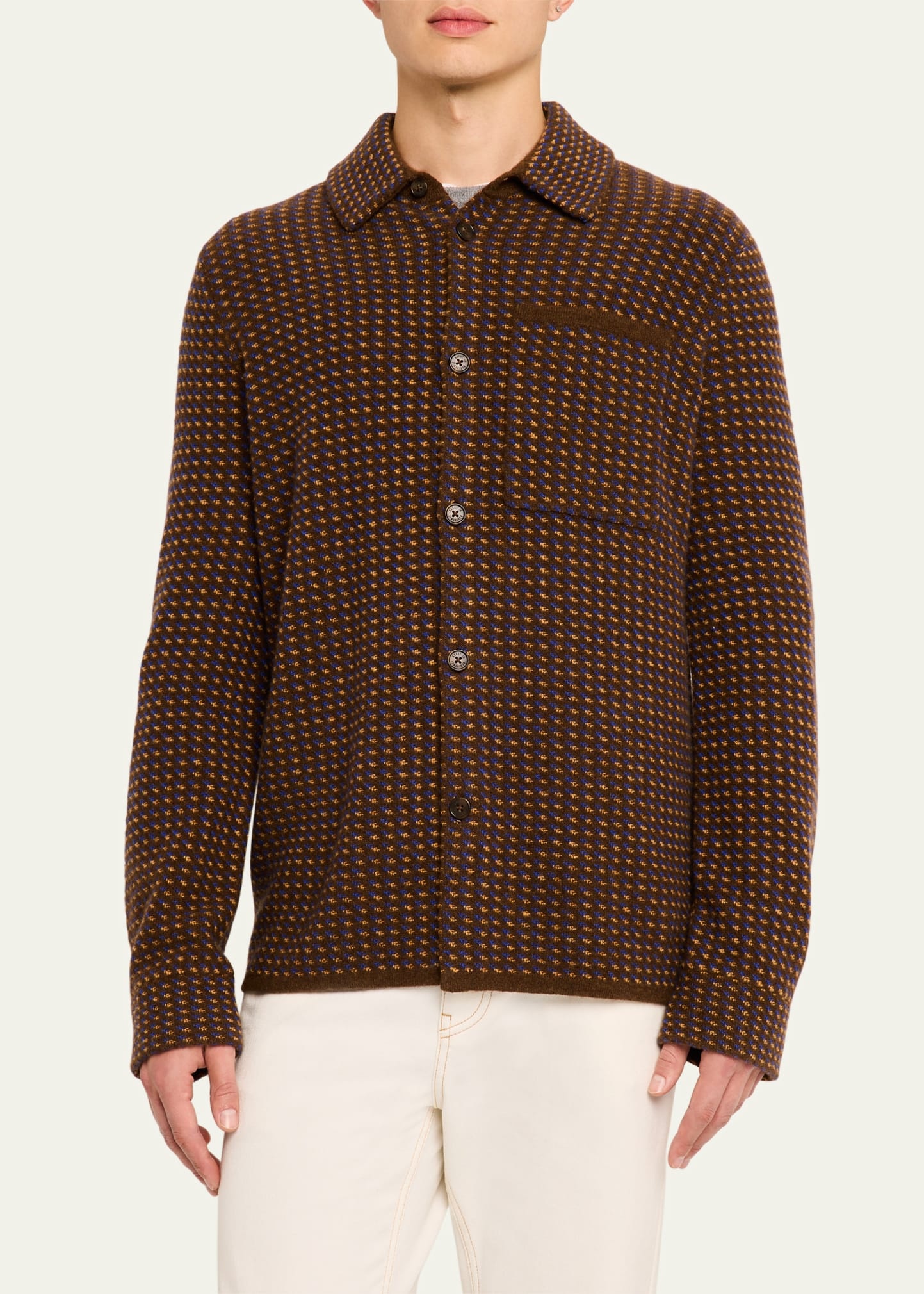 Men's Cashmere Tweed Work Shirt - 4