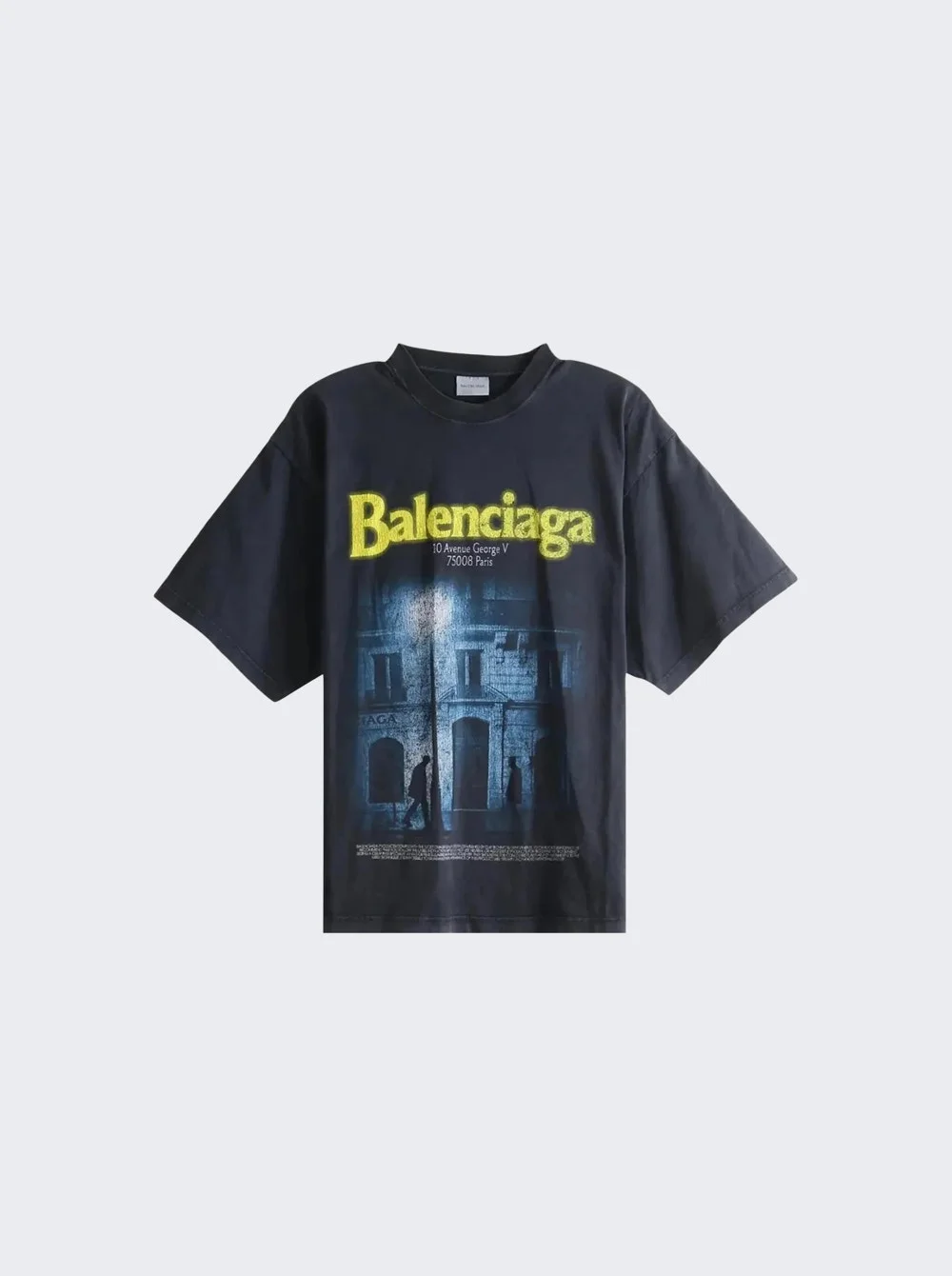 The Address Oversized T-shirt Faded Washed Black - 1