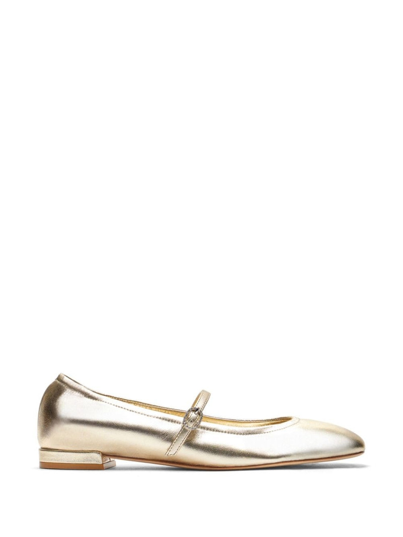 Claris crystal-embellished leather ballerina shoes 7