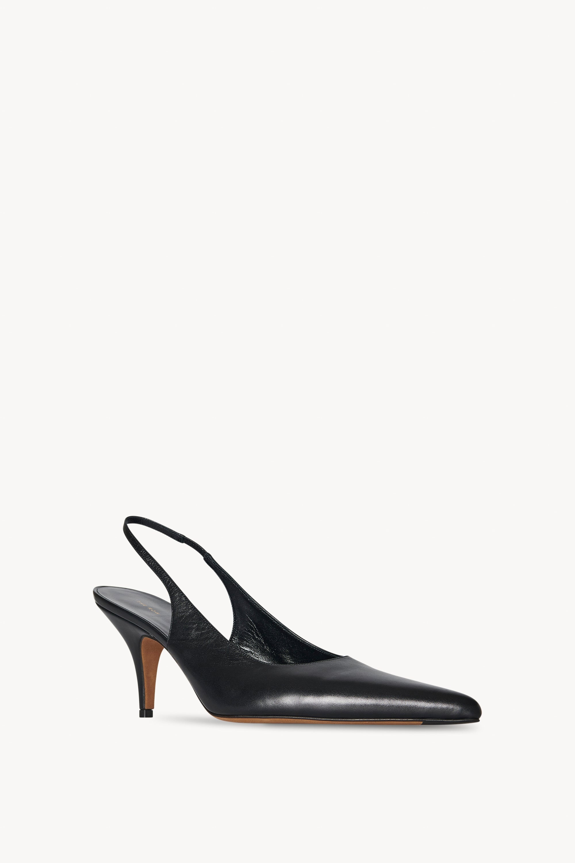 Sling Point Heel in Leather - 2