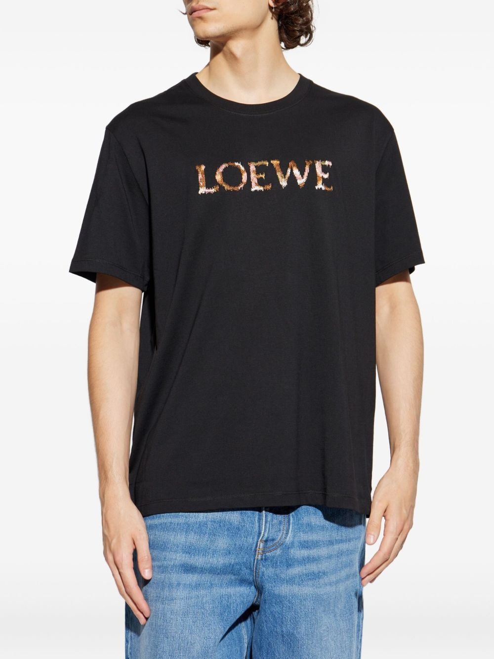 logo-embroidered T-shirt - 3