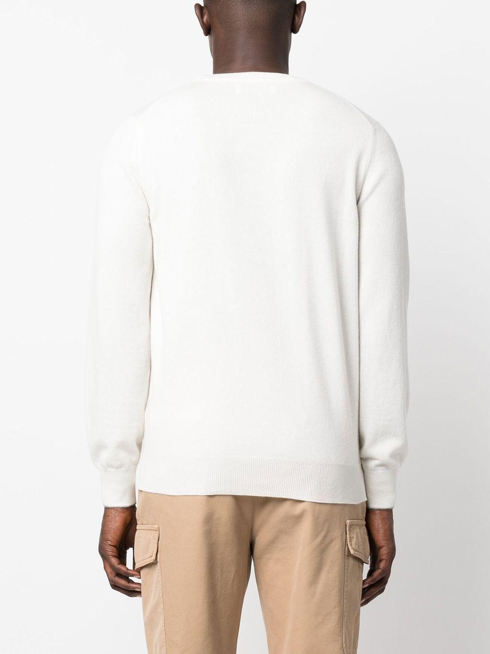 embroidered-slogan cashmere jumper - 4