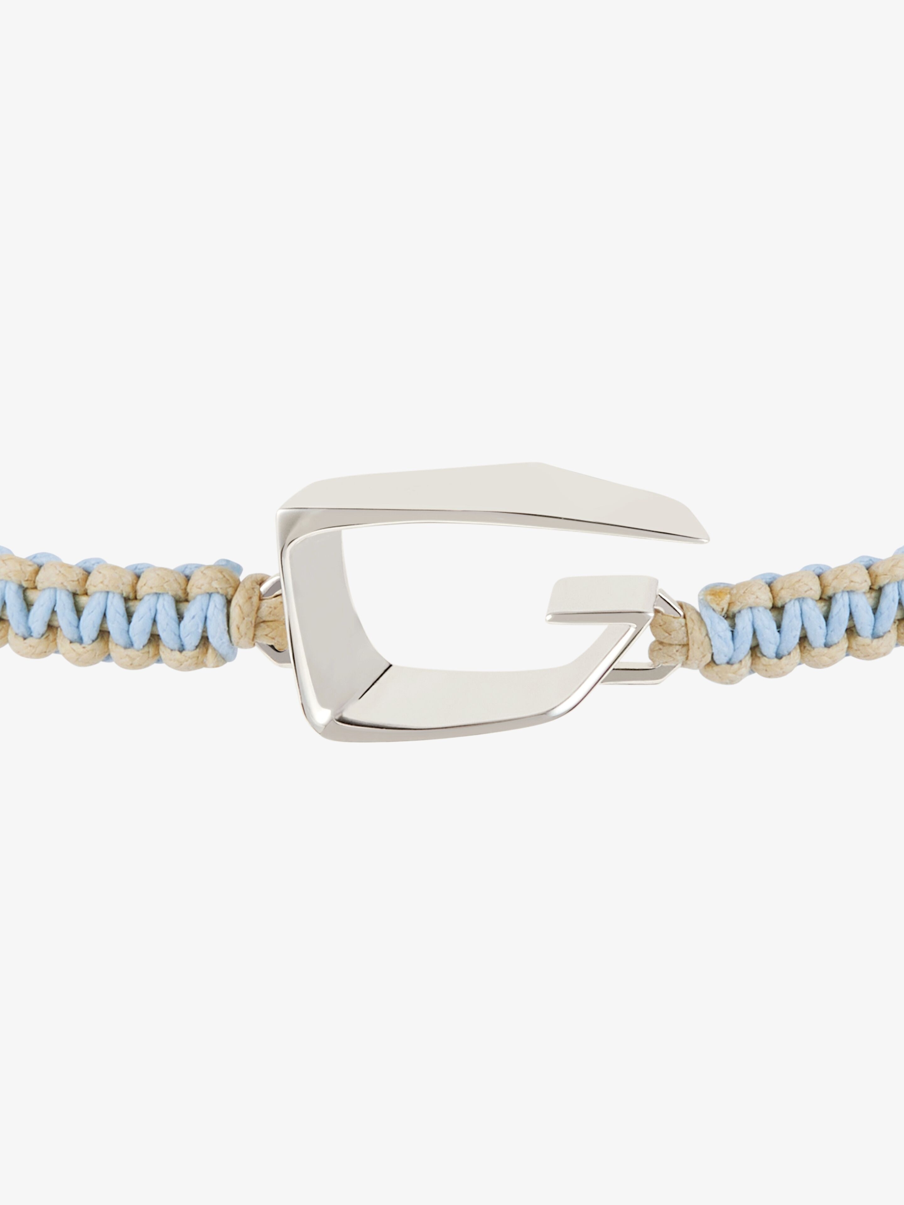 GIV CUT BRACELET IN WOVEN COTTON AND METAL - 4