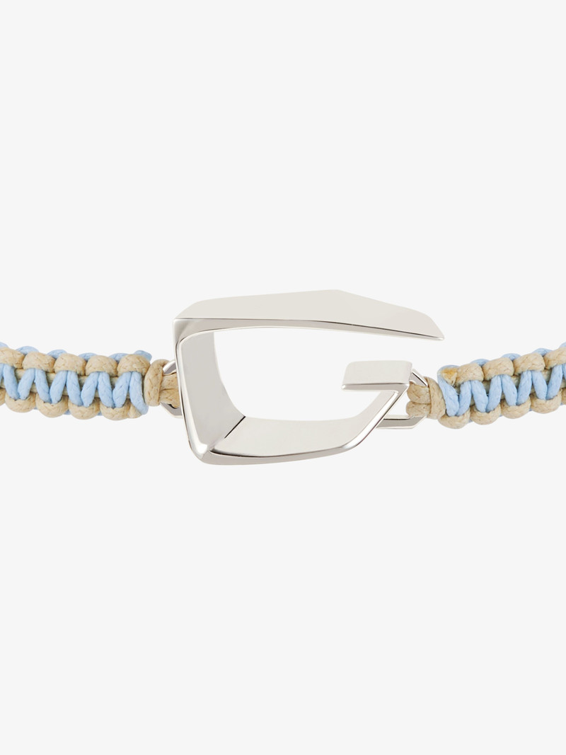 GIV CUT BRACELET IN WOVEN COTTON AND METAL 4