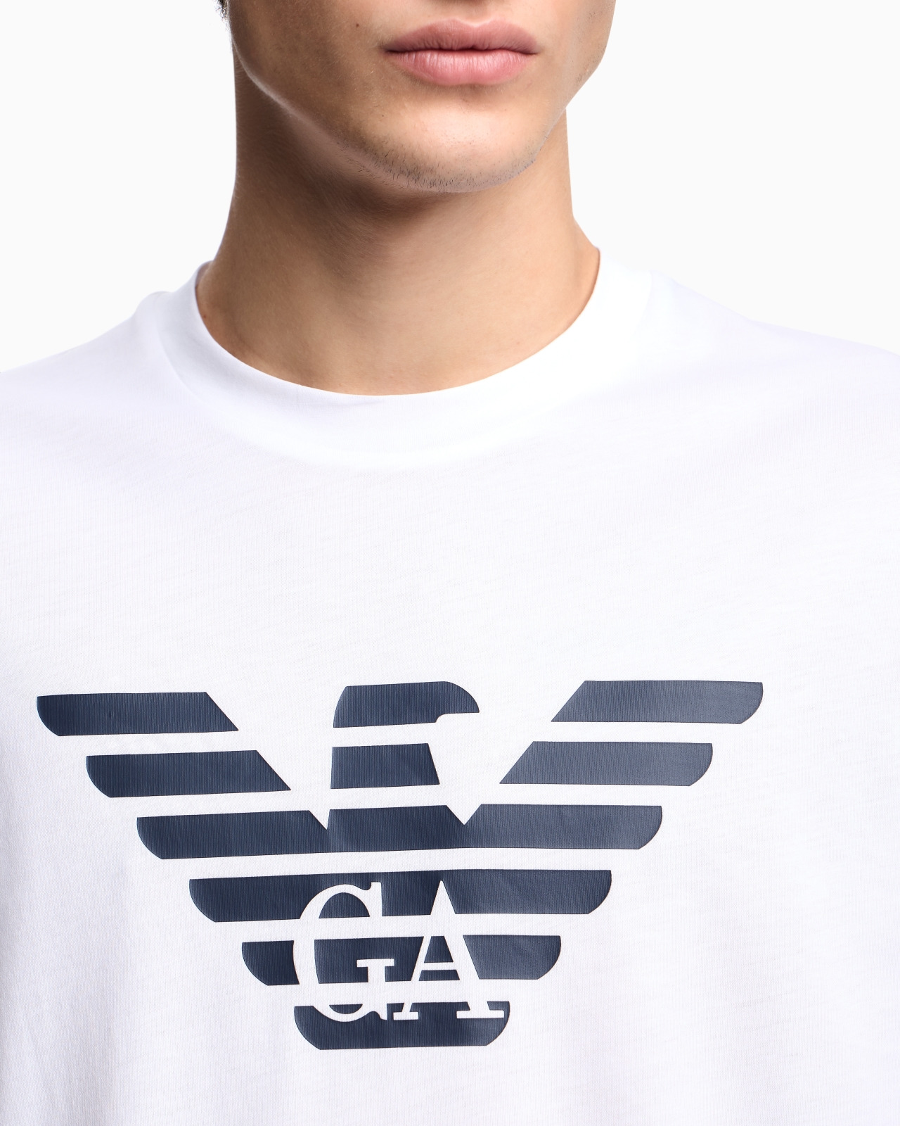 Pima-jersey T-shirt with logo print - 5