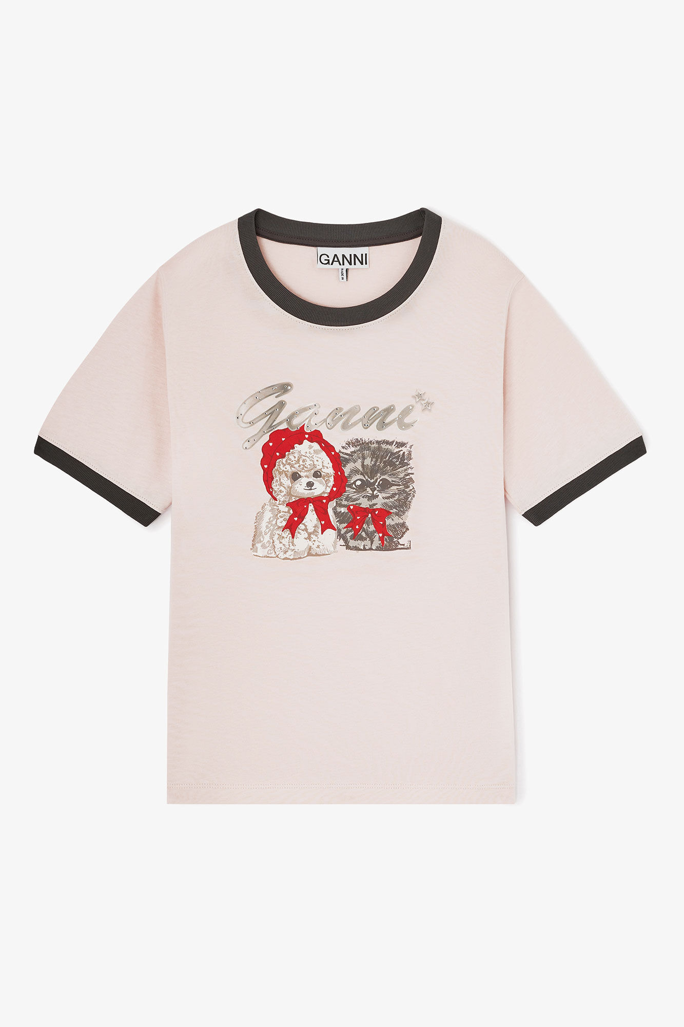 PINK CROPPED ANIMAL T-SHIRT - 1