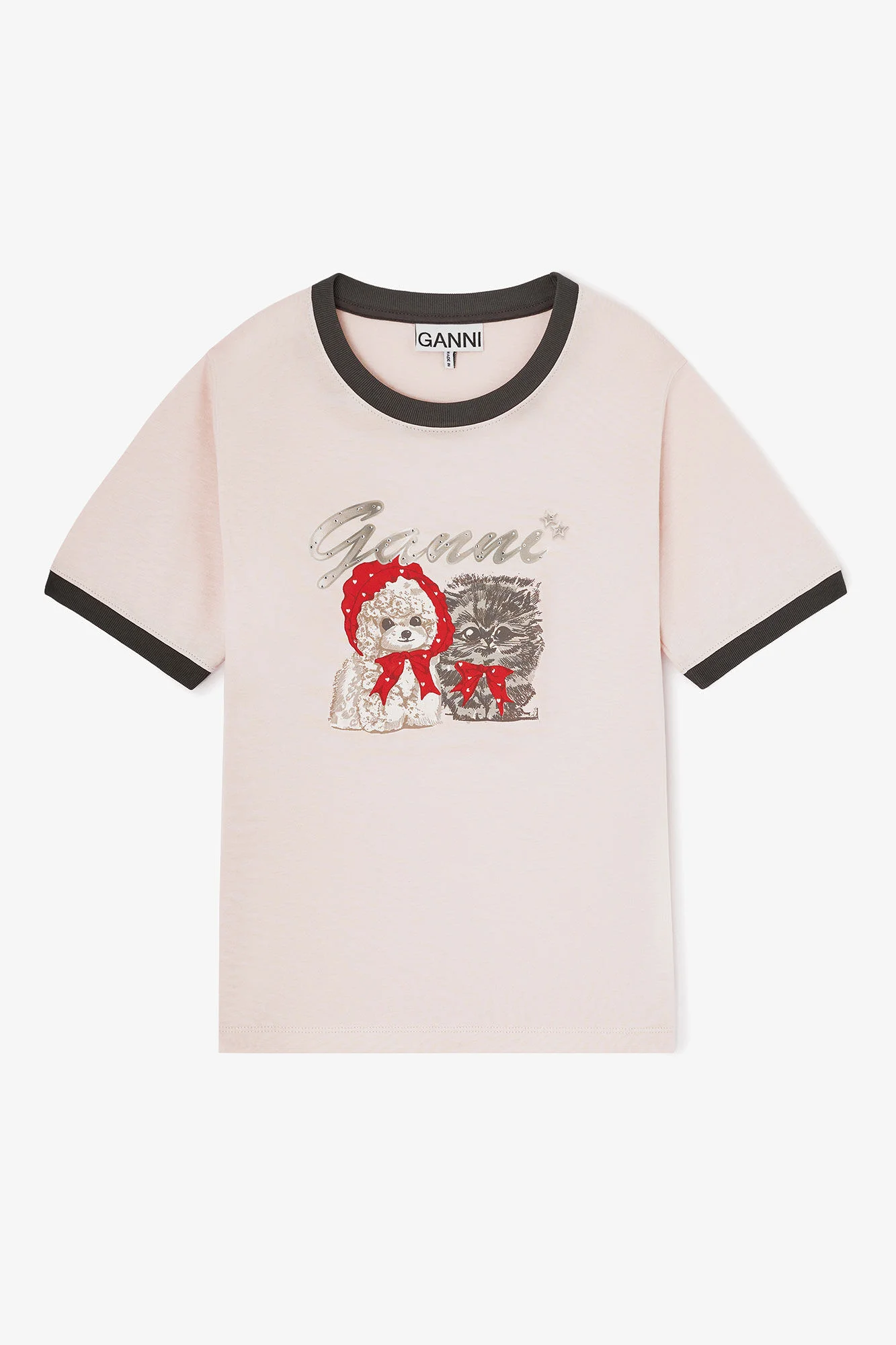 PINK CROPPED ANIMAL T-SHIRT - 1