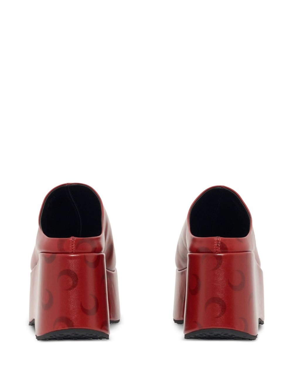 Moon-airbrushed platform mules - 3