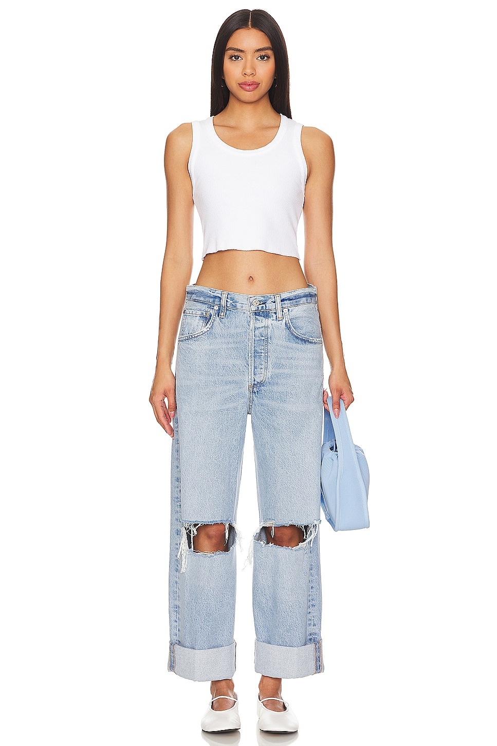 Ayla Baggy Cuffed Crop - 5