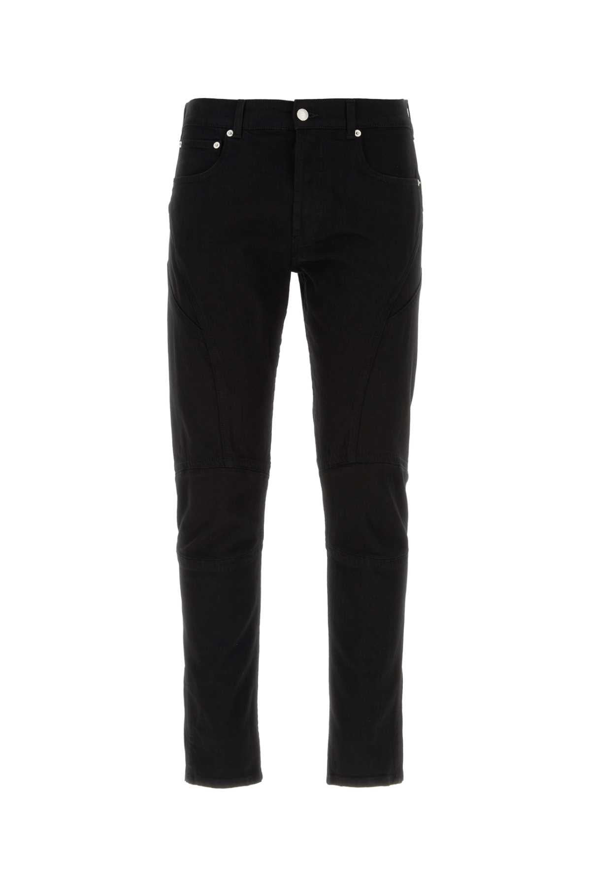 Alexander Mcqueen Men Black Stretch Denim Jeans - 1