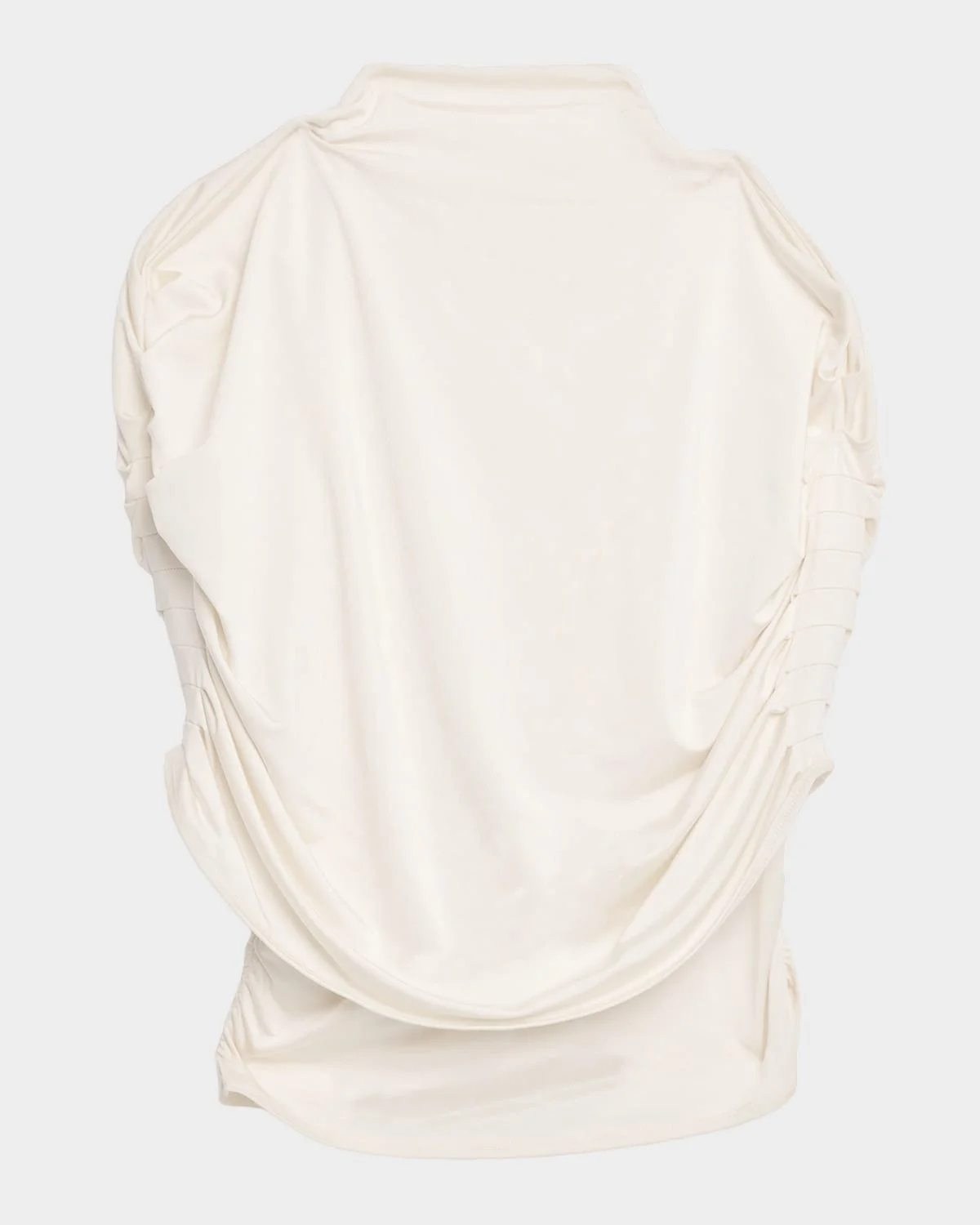 Mock-Neck Ruched Jersey Top - 1