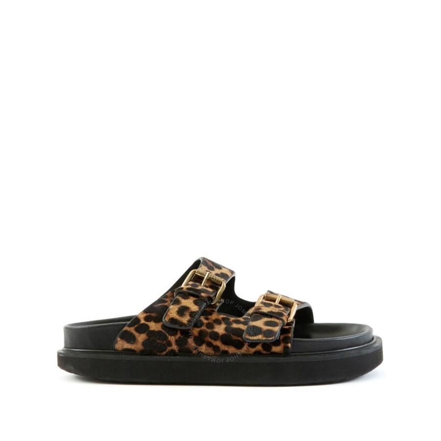 Isabel Marant Ladies Leopard Lennya Flat Sandals - 1