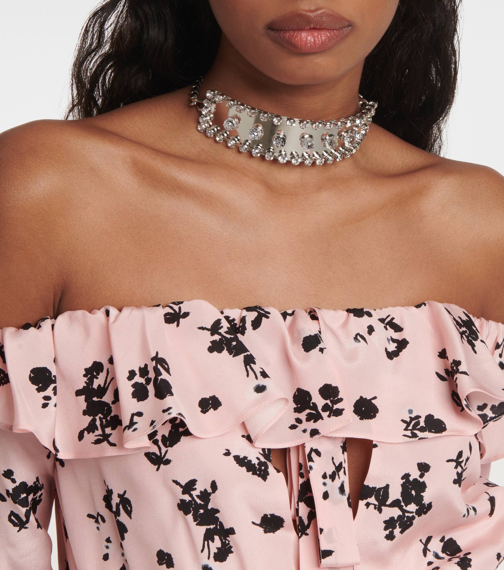 Crystal-embellished choker - 3