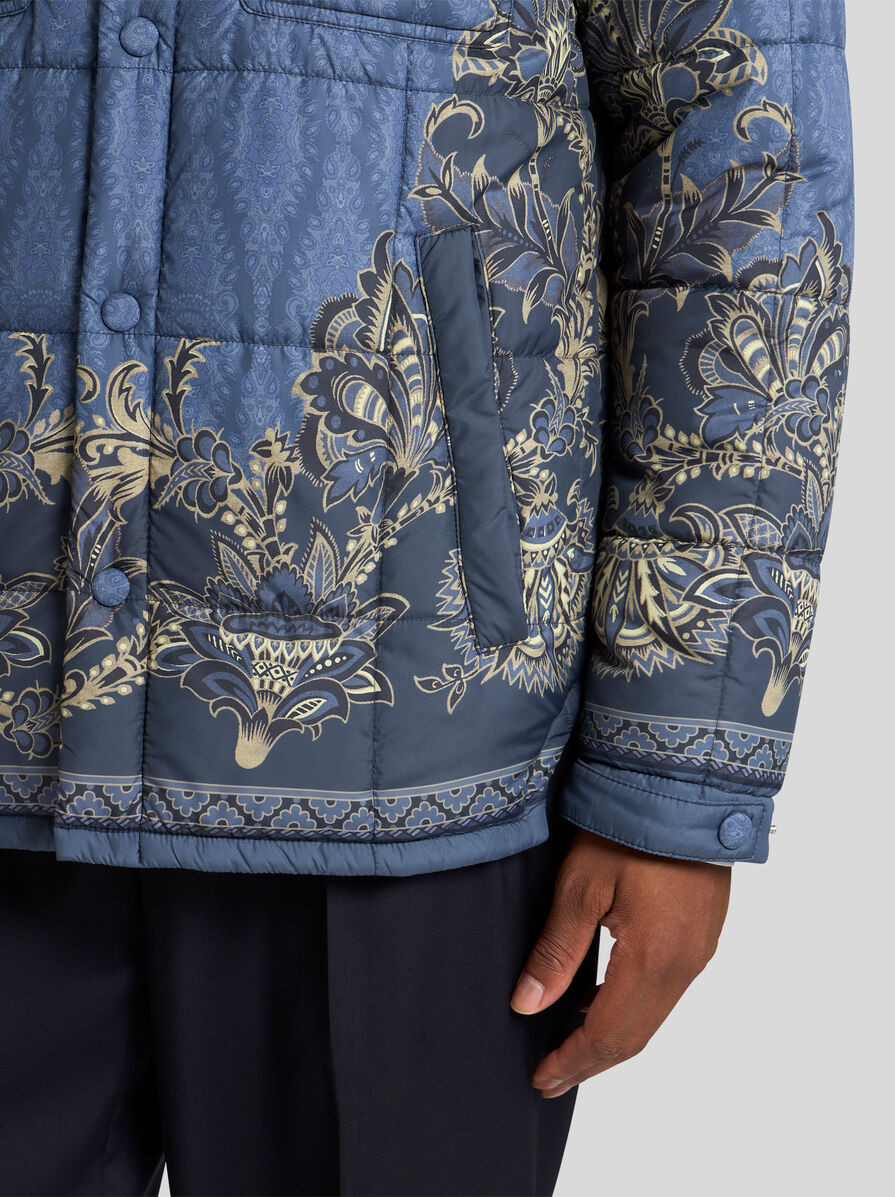 QUILTED OVERSHIRT WITH PLACED PRINT - 2