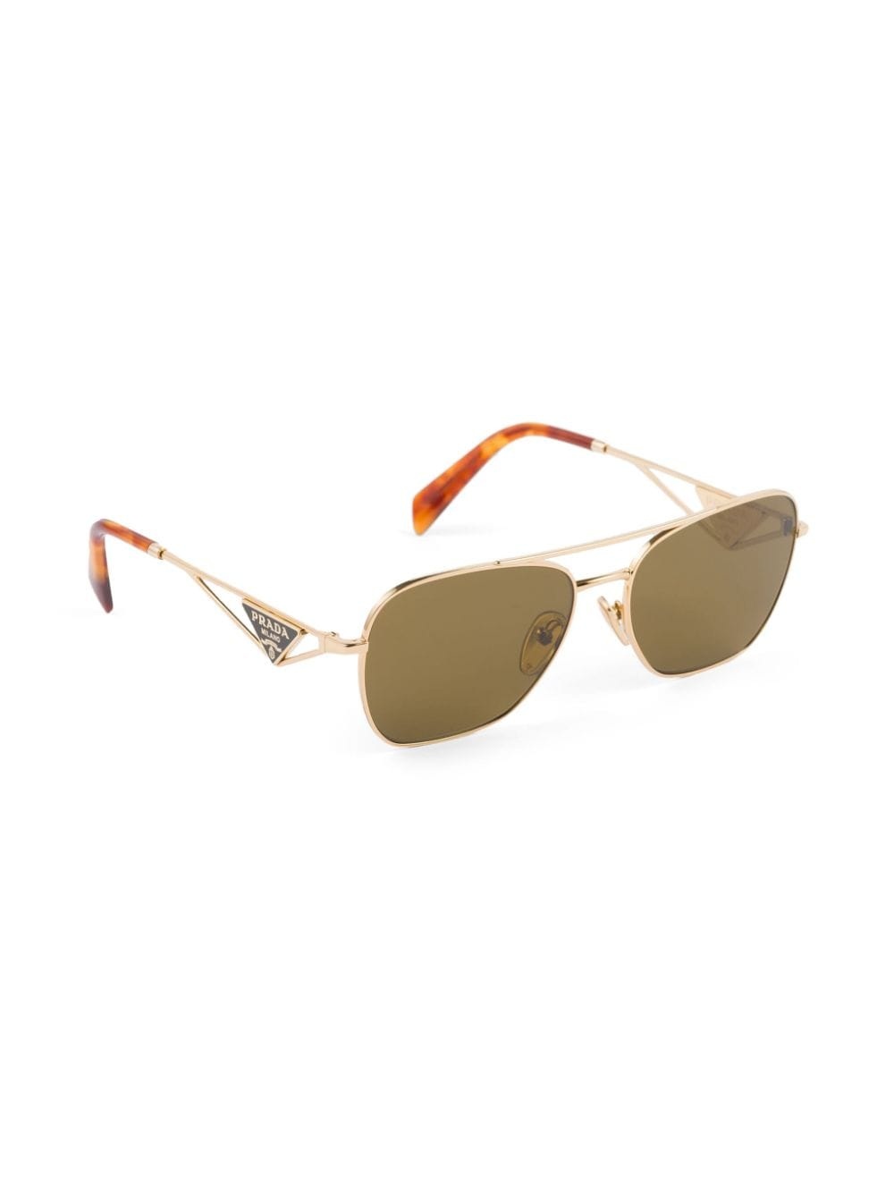 triangle-logo pilot-frame sunglasses - 3