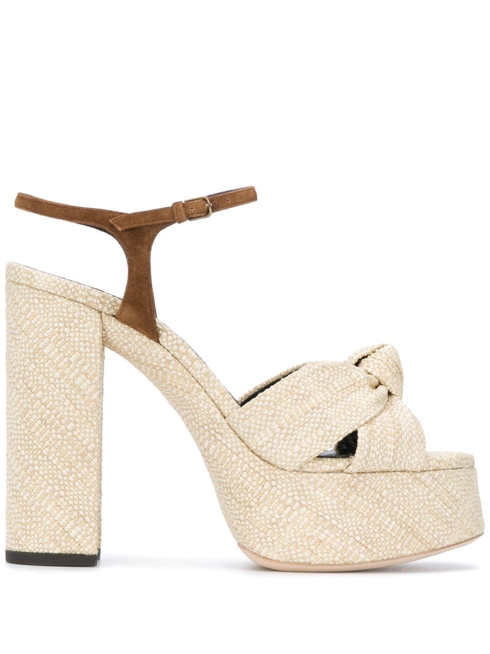 knot detail platform sandals - 1