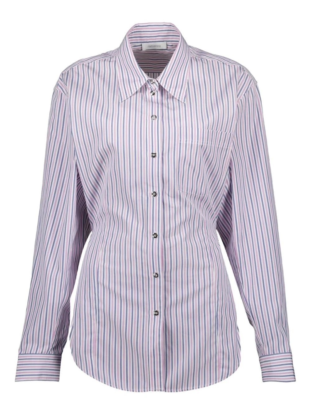 striped button-up shirt - 1
