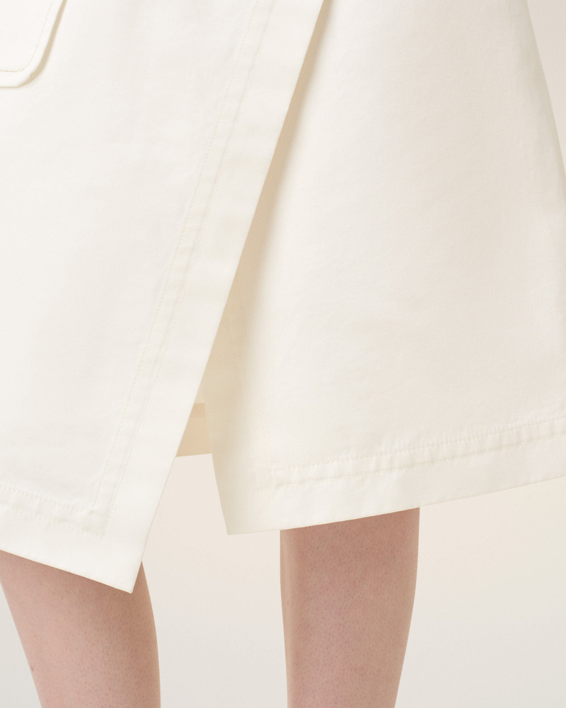WHITE COTTON WRAP SKIRT 5