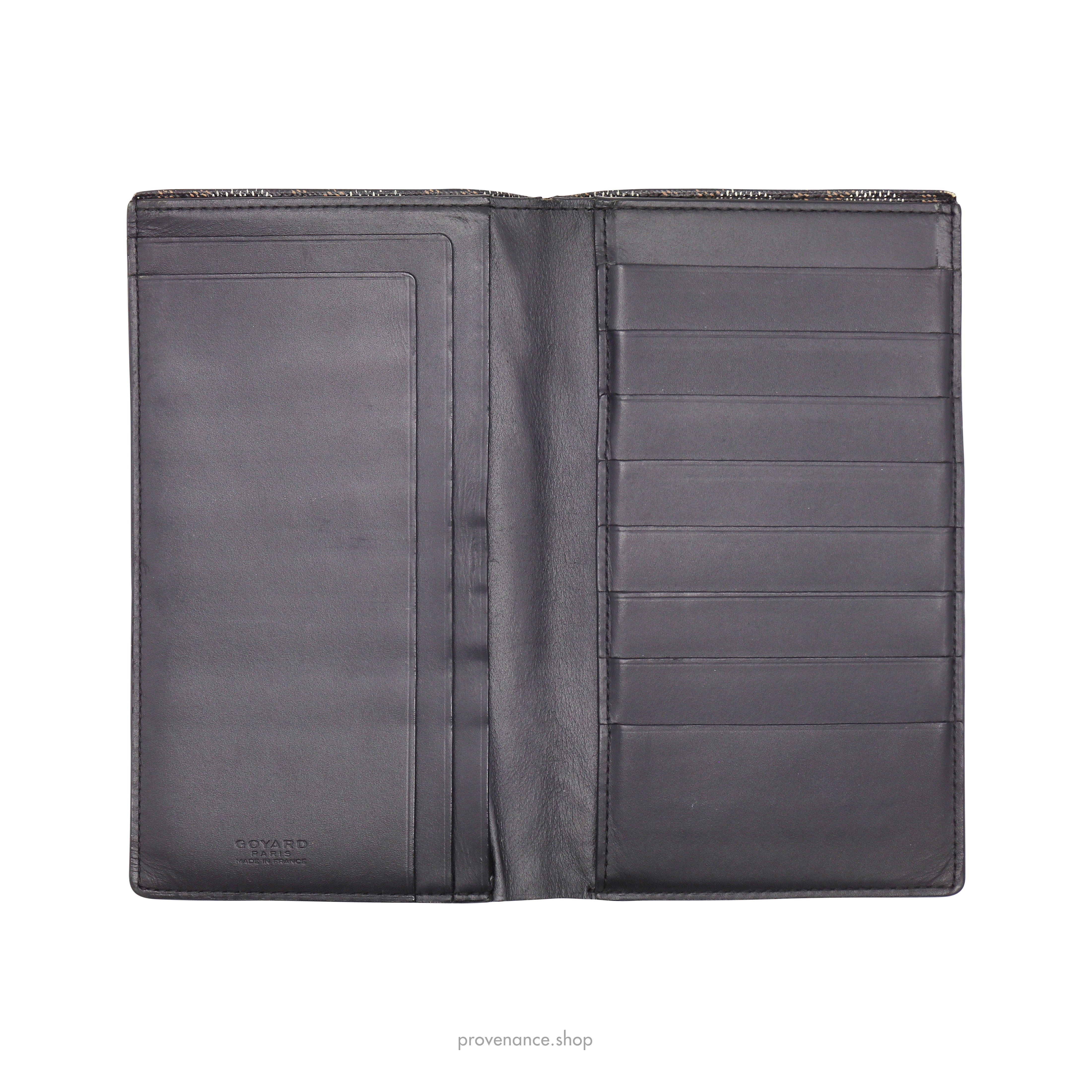 Goyard St. Roch Vertical Long Wallet - Black Goyardine - 6