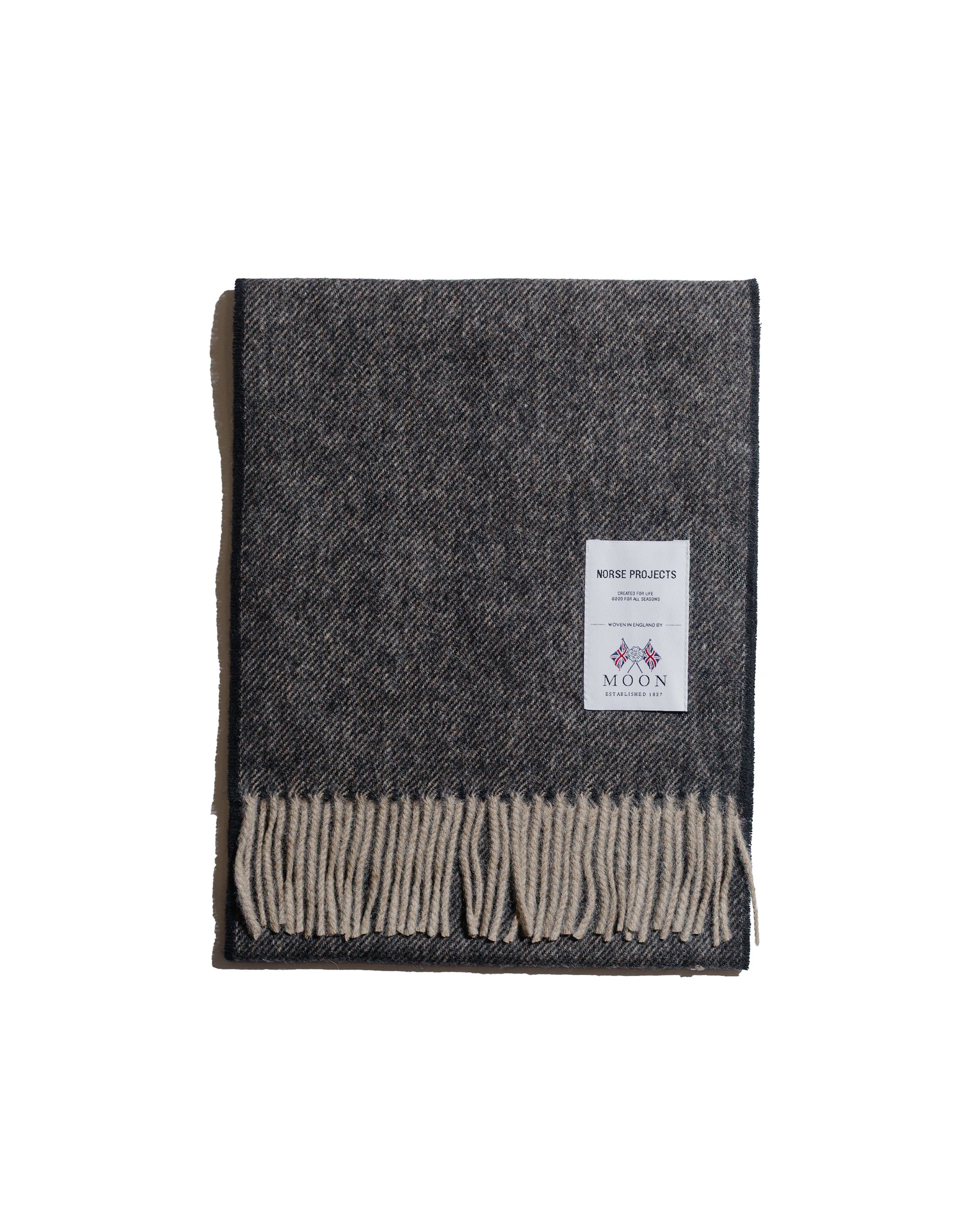 Moon Merino Lambswool Scarf Seal Brown - 2