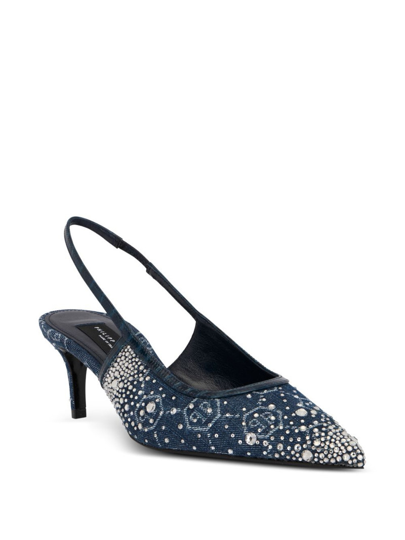 PHILIPP PLEIN monogram strass heeled pumps outlook